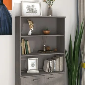 Aparador superior HAMAR pino macizo gris claro 85x35x100 cm de vidaXL, Aparadores - Ref: Foro24-340511, Precio: 91,55 €, Desc...