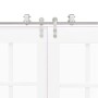 Kit de herrajes para puerta corredera 200 cm acero plateado en Materiales de construcción | Comprar online en Foru.es