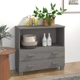 HAMAR solid light gray pine wood sideboard 85x35x80 cm by vidaXL, Sideboards - Ref: Foro24-340499, Price: 91,81 €, Discount: %