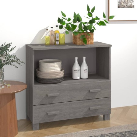 Aparador HAMAR madera maciza de pino gris claro 85x35x80 cm de vidaXL, Aparadores - Ref: Foro24-340499, Precio: 92,99 €, Desc...
