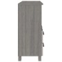 Aparador HAMAR madera maciza de pino gris claro 85x35x80 cm de vidaXL, Aparadores - Ref: Foro24-340499, Precio: 92,99 €, Desc...
