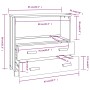 Aparador HAMAR madera maciza de pino gris claro 85x35x80 cm de vidaXL, Aparadores - Ref: Foro24-340499, Precio: 92,99 €, Desc...