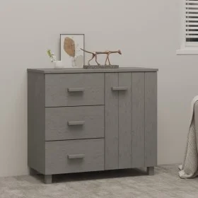 Aparador HAMAR madera maciza de pino gris claro 90x40x80 cm de vidaXL, Aparadores - Ref: Foro24-340431, Precio: 125,88 €, Des...