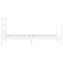 Estructura de cama con cabecero madera maciza blanco 90x200 cm de vidaXL, Camas y somieres - Ref: Foro24-3194817, Precio: 97,...