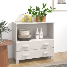 Aparador HAMAR madera maciza de pino blanca 85x35x80 cm de vidaXL, Aparadores - Ref: Foro24-340497, Precio: 92,36 €, Descuent...