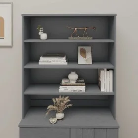 Aparador superior HAMAR pino macizo gris oscuro 90x30x100 cm de vidaXL, Aparadores - Ref: Foro24-340434, Precio: 107,18 €, De...