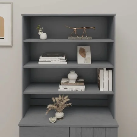 Aparador superior HAMAR pino macizo gris oscuro 90x30x100 cm de vidaXL, Aparadores - Ref: Foro24-340434, Precio: 107,18 €, De...