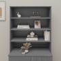 Aparador superior HAMAR pino macizo gris oscuro 90x30x100 cm de vidaXL, Aparadores - Ref: Foro24-340434, Precio: 109,03 €, De...