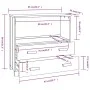 HAMAR Sideboard aus massivem weißem Kiefernholz 85x35x80 cm von vidaXL, Sideboards - Ref: Foro24-340497, Preis: 92,36 €, Raba...