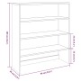 Aparador superior HAMAR pino macizo gris oscuro 90x30x100 cm de vidaXL, Aparadores - Ref: Foro24-340434, Precio: 109,03 €, De...