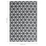 Alfombra de exterior PP negra 140x200 cm de vidaXL, Protectores para exterior - Ref: Foro24-317007, Precio: 39,25 €, Descuent...