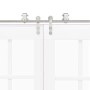 Kit de herrajes para puerta corredera 400 cm acero plateado en Materiales de construcción | Comprar online en Foru.es