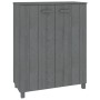 Zapatero HAMAR madera maciza pino gris oscuro 85x40x108 cm de vidaXL, Zapateros y organizadores de calzado - Ref: Foro24-3405...