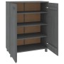 Zapatero HAMAR madera maciza pino gris oscuro 85x40x108 cm de vidaXL, Zapateros y organizadores de calzado - Ref: Foro24-3405...