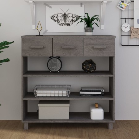 Mesa consola HAMAR madera maciza de pino gris claro 90x35x90 cm de vidaXL, Mesas auxiliares - Ref: Foro24-340467, Precio: 103...