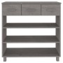 Mesa consola HAMAR madera maciza de pino gris claro 90x35x90 cm de vidaXL, Mesas auxiliares - Ref: Foro24-340467, Precio: 103...