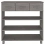 Mesa consola HAMAR madera maciza de pino gris claro 90x35x90 cm de vidaXL, Mesas auxiliares - Ref: Foro24-340467, Precio: 101...