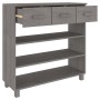 Mesa consola HAMAR madera maciza de pino gris claro 90x35x90 cm de vidaXL, Mesas auxiliares - Ref: Foro24-340467, Precio: 103...
