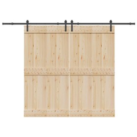 Kit de herrajes para puertas correderas acero negro 305 cm en Materiales de construcción | Comprar online en Foru.es