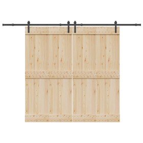Kit de herrajes para puertas correderas acero negro 305 cm en Materiales de construcción | Comprar online en Foru.es