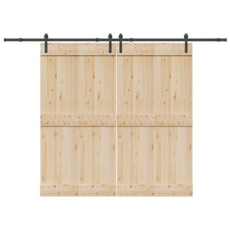 Kit de herrajes para puertas correderas acero negro 305 cm en Materiales de construcción | Comprar online en Foru.es