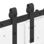 Kit de herrajes para puertas correderas acero negro 305 cm en Materiales de construcción | Comprar online en Foru.es