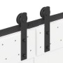 Kit de herrajes para puertas correderas acero negro 366 cm en Materiales de construcción | Comprar online en Foru.es