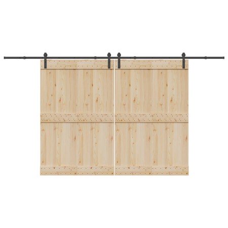 Kit de herrajes para puertas correderas acero negro 400 cm en Materiales de construcción | Comprar online en Foru.es