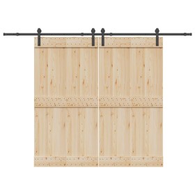 Kit de herrajes para puertas correderas acero negro 305 cm en Materiales de construcción | Comprar online en Foru.es