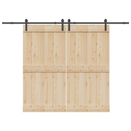 Kit de herrajes para puertas correderas acero negro 305 cm en Materiales de construcción | Comprar online en Foru.es
