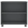 Aparador HAMAR madera maciza pino gris oscuro 85x35x80 cm de vidaXL, Aparadores - Ref: Foro24-340502, Precio: 64,47 €, Descue...