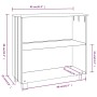 Aparador HAMAR madera maciza pino gris oscuro 85x35x80 cm de vidaXL, Aparadores - Ref: Foro24-340502, Precio: 65,44 €, Descue...