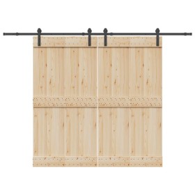 Kit de herrajes para puertas correderas acero negro 427 cm en Materiales de construcción | Comprar online en Foru.es