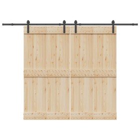 Kit de herrajes para puertas correderas acero negro 427 cm en Materiales de construcción | Comprar online en Foru.es