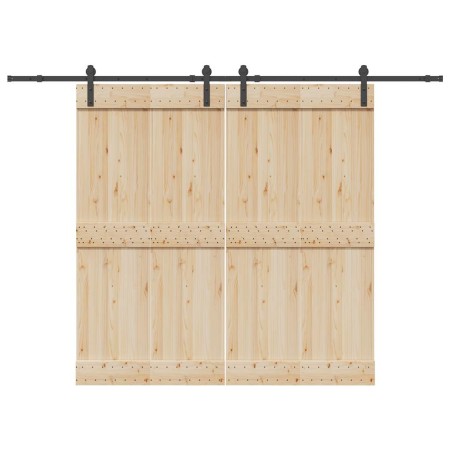 Kit de herrajes para puertas correderas acero negro 427 cm en Materiales de construcción | Comprar online en Foru.es