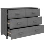 Aparador HAMAR madera maciza pino gris oscuro 113x40x80 cm de vidaXL, Aparadores - Ref: Foro24-340450, Precio: 178,39 €, Desc...