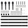 Kit de herrajes para puertas correderas acero negro 305 cm en Materiales de construcción | Comprar online en Foru.es
