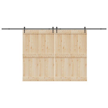 Kit de herrajes para puertas correderas acero negro 427 cm en Materiales de construcción | Comprar online en Foru.es