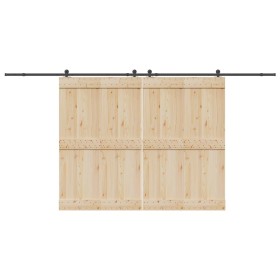 Kit de herrajes para puertas correderas acero negro 427 cm en Materiales de construcción | Comprar online en Foru.es