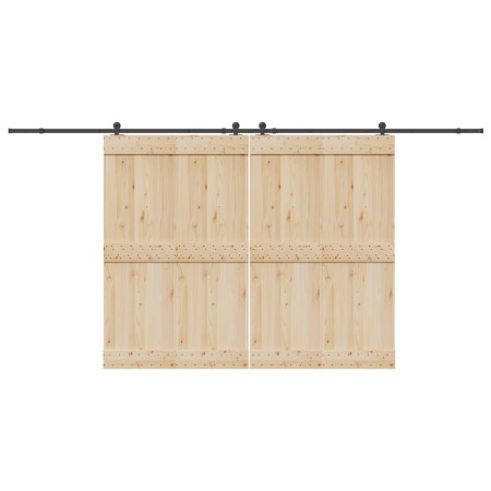 Kit de herrajes para puertas correderas acero negro 427 cm en Materiales de construcción | Comprar online en Foru.es