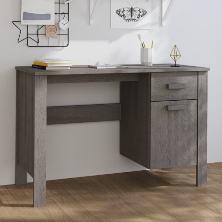 Escritorio HAMAR madera maciza de pino gris claro 113x50x75 cm de vidaXL, Escritorios - Ref: Foro24-340463, Precio: 109,51 €,...