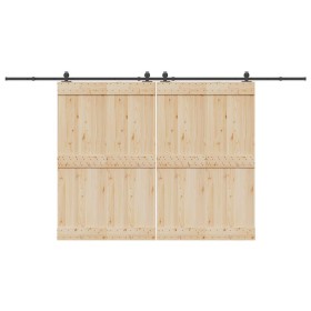 Kit de herrajes para puertas correderas acero negro 400 cm en Materiales de construcción | Comprar online en Foru.es
