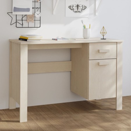 Escritorio HAMAR madera de pino maciza marrón miel 113x50x75 cm de vidaXL, Escritorios - Ref: Foro24-340460, Precio: 142,86 €...