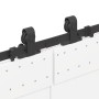 Kit de herrajes para puertas correderas acero negro 400 cm en Materiales de construcción | Comprar online en Foru.es