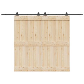 Kit de herrajes para puertas correderas acero negro 305 cm en Materiales de construcción | Comprar online en Foru.es
