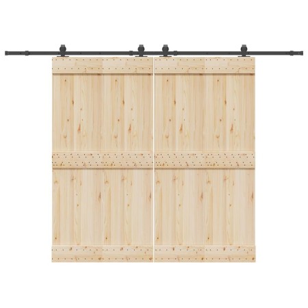 Kit de herrajes para puertas correderas acero negro 305 cm en Materiales de construcción | Comprar online en Foru.es