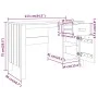 Escritorio HAMAR madera de pino maciza marrón miel 113x50x75 cm de vidaXL, Escritorios - Ref: Foro24-340460, Precio: 140,46 €...