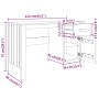 Escritorio HAMAR madera de pino maciza marrón miel 113x50x75 cm de vidaXL, Escritorios - Ref: Foro24-340460, Precio: 142,86 €...