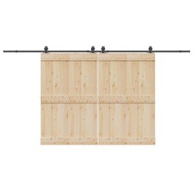 Kit de herrajes para puertas correderas acero negro 427 cm en Materiales de construcción | Comprar online en Foru.es