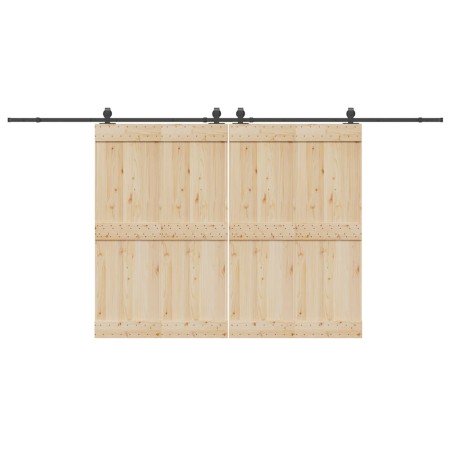 Kit de herrajes para puertas correderas acero negro 427 cm en Materiales de construcción | Comprar online en Foru.es